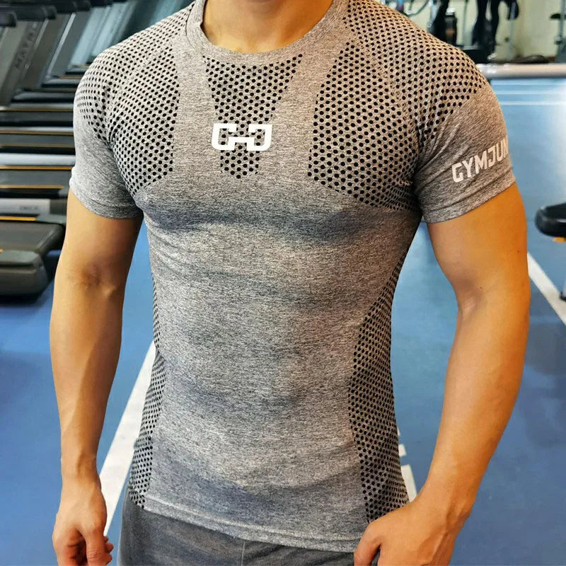 Camiseta esportiva de secagem rápida masculina